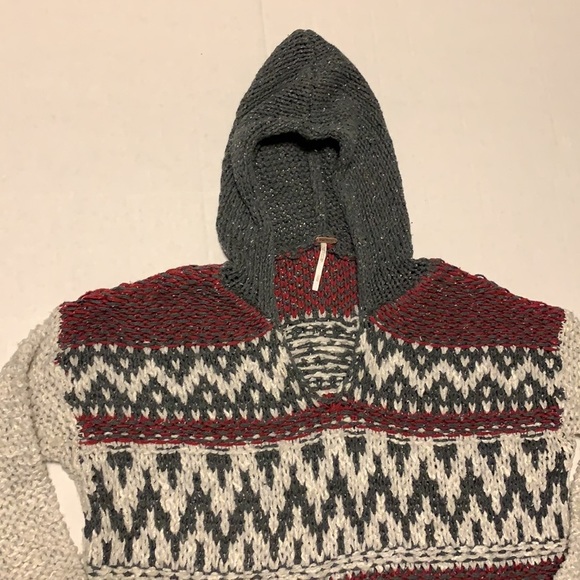 Free People Patterned Boho Knit Sweater - Women’s Size Large - Picture 3 of 9